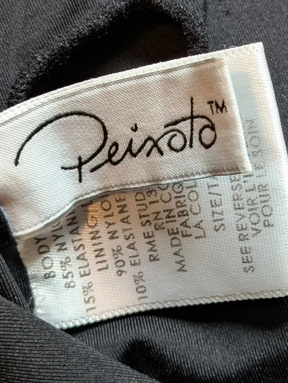 Peixoto One Piece Halter Swimsuit Black Large - Picture 4 of 7